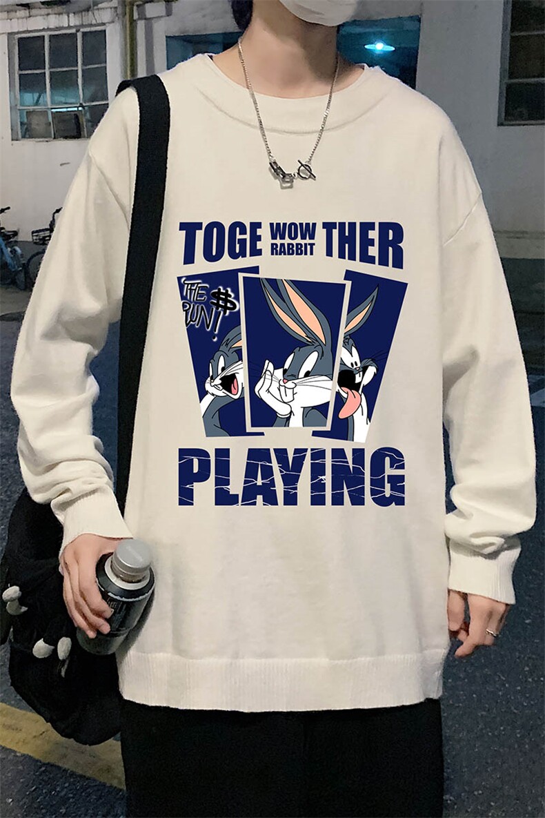 圆领毛衣男大码针织衫男毛线衣线衫M67234-P45加绒款-P65,男装针织衫/毛衣,电商A040