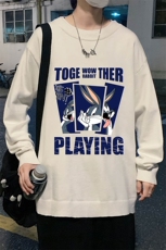 圆领毛衣男大码针织衫男毛线衣线衫M67234-P45加绒款-P65，男装针织衫/毛衣，电商A040