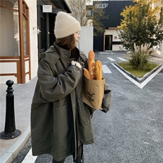 军绿色羊羔毛内胆派克服2C167-902-P230-K298，女装棉衣/棉服，2C167
