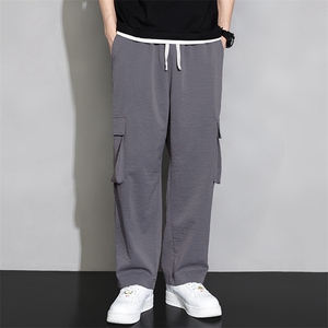 春夏新款工装休闲裤男宽松阔腿裤直筒裤CK2318-P50图片