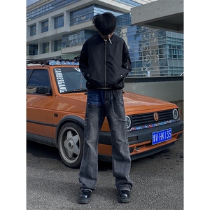 B221 美式ins高街暗黑小众铆钉个性拼接牛仔裤 LK23141-P65 控88图片