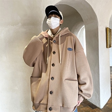 华夫格美式复古卫衣男设计感潮宽松帅气开衫外套-JK23102-P65控88，男装卫衣，星座605(原A050)