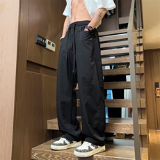 ！2025夏季新款男士冰丝弯刀裤潮牌情侣款式直筒裤BK005P45，男装休闲裤，电商B220