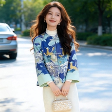 芷墨春季新款新中式盘扣设计感复古外套日常气质显瘦显瘦短开衫女，女装短外套，芷墨服饰