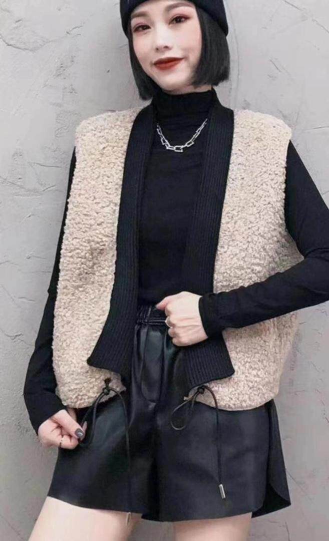 羊羔毛马夹，女装马甲，添衣