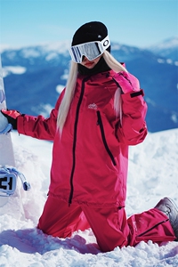 2025春户外潮牌防水防风男女同款加绒保暖连帽滑雪服HF93-P185图片