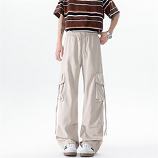 8XL-M工装裤男冰丝垂感降落伞速干休闲阔腿美式运动裤夏K9134P48，男装休闲裤，电商D206-1