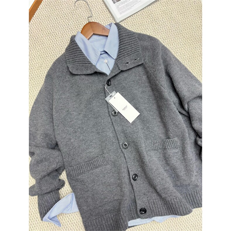 高品舒芙蕾针织开衫高领毛衣毛衫绵羊毛宽松上衣男女A1085-P85,男装针织衫/毛衣,星座1505