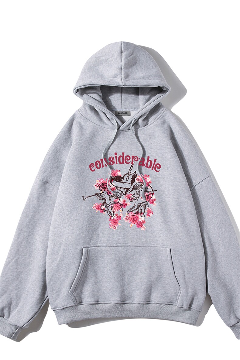 白底新款秋季时尚百搭宽松印花潮流美式连帽卫衣W374P40控58,男装卫衣,电商A247-1