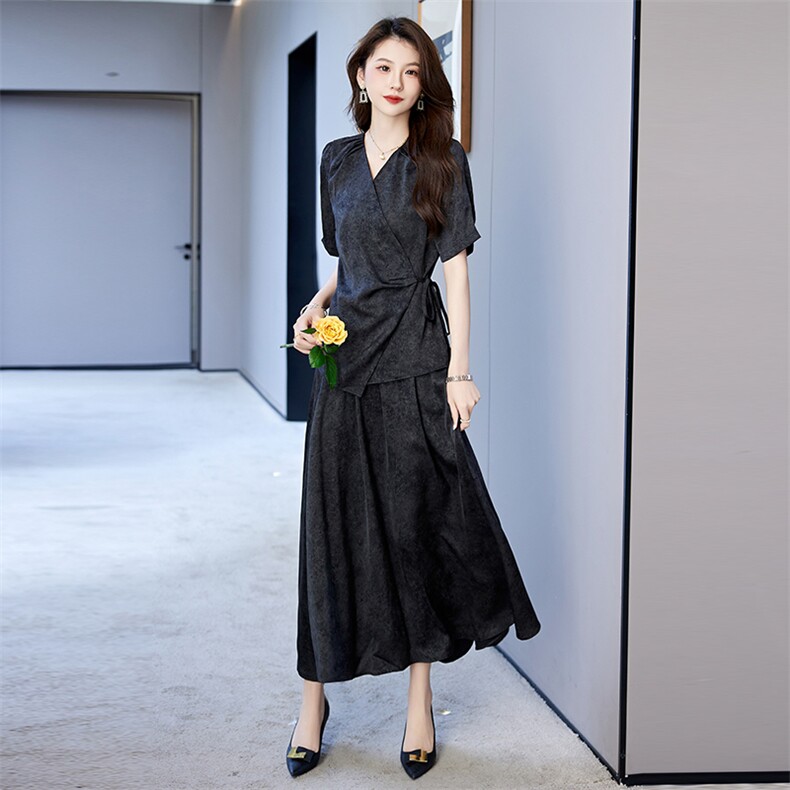 气质女神范高端套装女夏2025新款洋气时尚时髦高级感御姐套装裙,女装套装/套裙,卡杰菲
