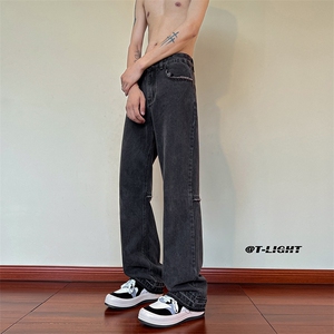 B221 2022秋冬 美式ins高街小众纯色百搭牛仔裤 LK22079-P60 控78图片