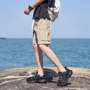 【深度库存】夏季休闲短裤男薄款冰丝中裤五分裤男B381/366图片