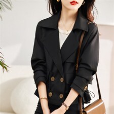 时尚韩版宽松显瘦牛仔连衣裙女春秋季新款休闲百搭长袖裙子，女装风衣，姿衣坊