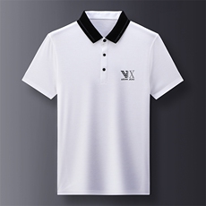 2023夏季中年装短袖t恤男士夏装翻领打底衫衣服中老年男冰丝上衣，男装T恤，电商B212（原钱塘6029）