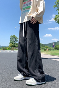 2025秋季新款高品质时尚休闲时尚潮流扎花阔腿牛仔裤2507-特批45图片
