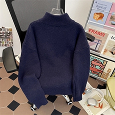 复古慵懒风开衫毛衣男秋冬季情侣宽松休闲针织衫外套Y0424-P63，男装针织衫/毛衣，星座308B-2
