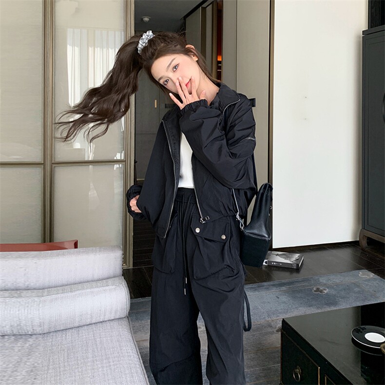 【新款】时尚减龄设计感休闲高腰运动套装088-9905p145控198,女装套装/套裙,2C088