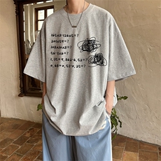 抖音得物二开现货供应220克夏装重磅美式高街宽松短袖t恤MT59，男装T恤，电商A486-1