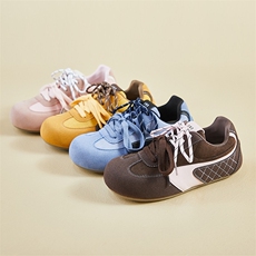 新款复古德训小白鞋女2025春季学生厚底增高休闲鞋，女鞋休闲鞋，电商A223