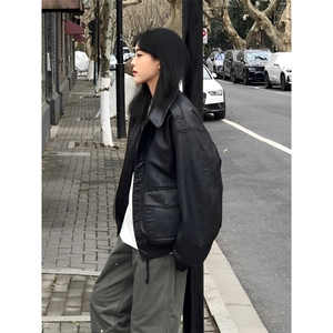 网图现货 春季皮衣 飞行员外套 1209-1-JK19-P90主推可谈图片