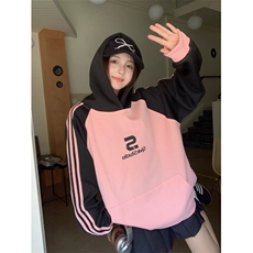 EE079-P65卫衣男女情侣薄款2024宽松印花外套连帽韩版上衣200斤，女装短外套，星座911-3