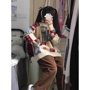 秋冬毛衣女韩系温柔慵懒风冬季日系复古小个子针织衫外套 MA73图片