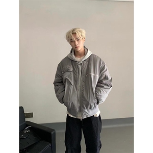 飞行员夹克棉服外套男冬季加厚潮牌宽松情侣工装棒球上衣 M8057图片