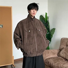 大货足美式宽松百搭潮流PU皮外套JK017/P90，男装皮衣，星座205-3