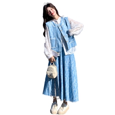 出货春新款三件套裙子2C198-6803-P185-P278，女装套装/套裙，2C198