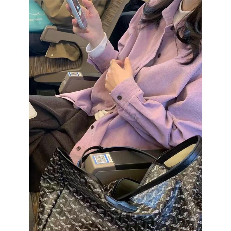 气质复古灯芯绒衬衫女法式叠穿内搭衬衣外套宽松休闲遮肉长袖上衣,男装衬衫,星座1210-1