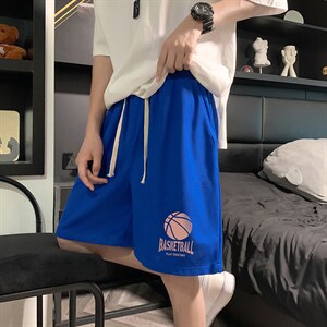 HD74237-P22 华夫格短裤男大码宽松五分裤男直筒中裤图片