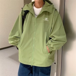 冲锋衣男韩版潮流连帽2024秋季新款ins宽松百搭帅外套W3435-P57图片