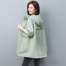 2022秋季时尚简约优雅气质显瘦休闲修身百搭潮流风衣外套，女装风衣，独衣靓