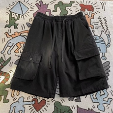 休闲裤青春流行直筒男潮时尚潮牌潮流工装裤夏季纯色五分裤宽松型，男装休闲裤，四季星座218-1