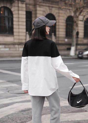 秋季拼接衬衣，其它，魅力布梵