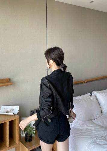 皮衣一个系列上架，密斯倩3103A，女装皮衣，密斯倩