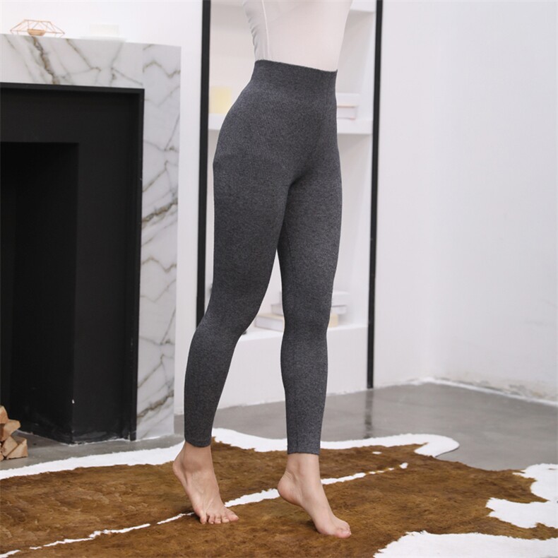 女款中厚无缝裤秋冬保暖柔软贴肤打底裤羊毛加厚显瘦弹力紧身裤，女装打底裤，金牧歌羊绒裤