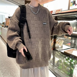 B307P45秋冬男装男生毛衣线衫时尚宽松男日系打底衫图片