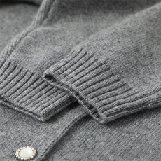 2025年秋季新款五针芝麻点加厚针织羊绒开衫时尚休闲通勤百搭，女装羊绒衫，隆秋羊绒