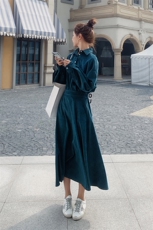 现货2021春秋季新款灯芯绒长袖连衣裙225-2003-P105（控158），女装连衣裙，浙宝225
