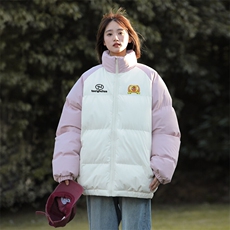 现货抖音得物可供视频三防加厚羽绒拼接棉衣外套面包棉服86633，男装棉衣，电商A486