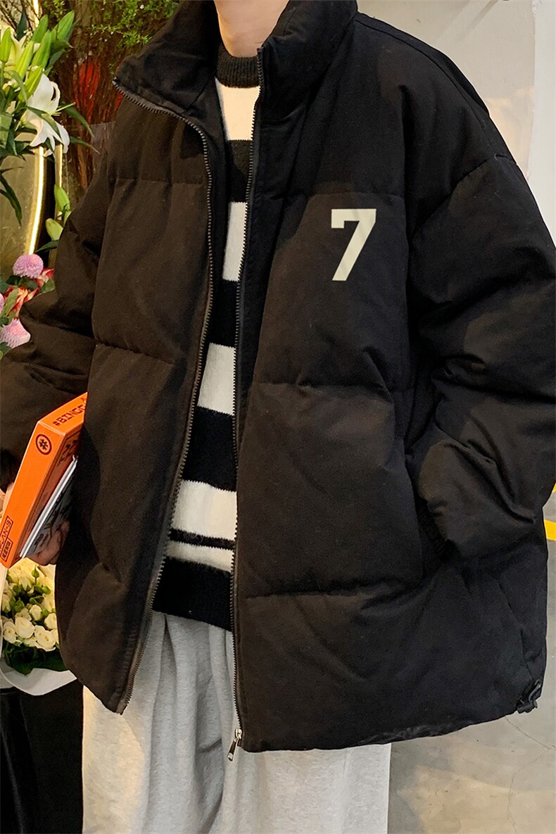 港风秋冬新款保暖立领宽松棉服外套男MY62051P95控118,男装棉衣,电商A268A