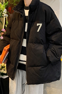 港风 秋冬新款保暖立领宽松棉服外套男 MY62051 P95控118图片