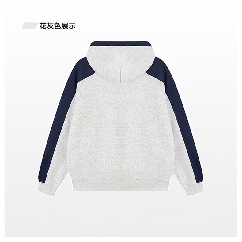 抖音得物供货提供视频秋冬重磅美式宽松接拼连帽卫衣3253,男装卫衣,电商A486