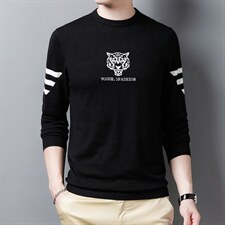 Z2071男士2023年秋冬新款长袖圆领羊毛针织衫休闲打底衫P70,男装针织衫/毛衣,电商B360