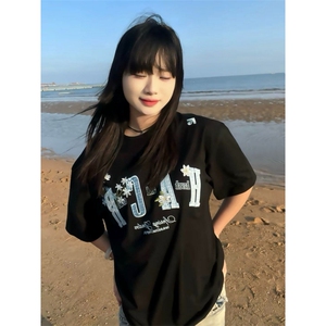 H0738-P35 刺绣小香风短袖T恤女图片
