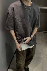 港风钢印字母潮短袖T恤男DT77775P25块特价控48：供抖音视频，男装T恤，星座227-7