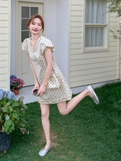 现货210-3257-P135-K199高端轻奢波点配包连衣裙2025年夏季，女装套装/套裙，浙宝210（原浙宝191）