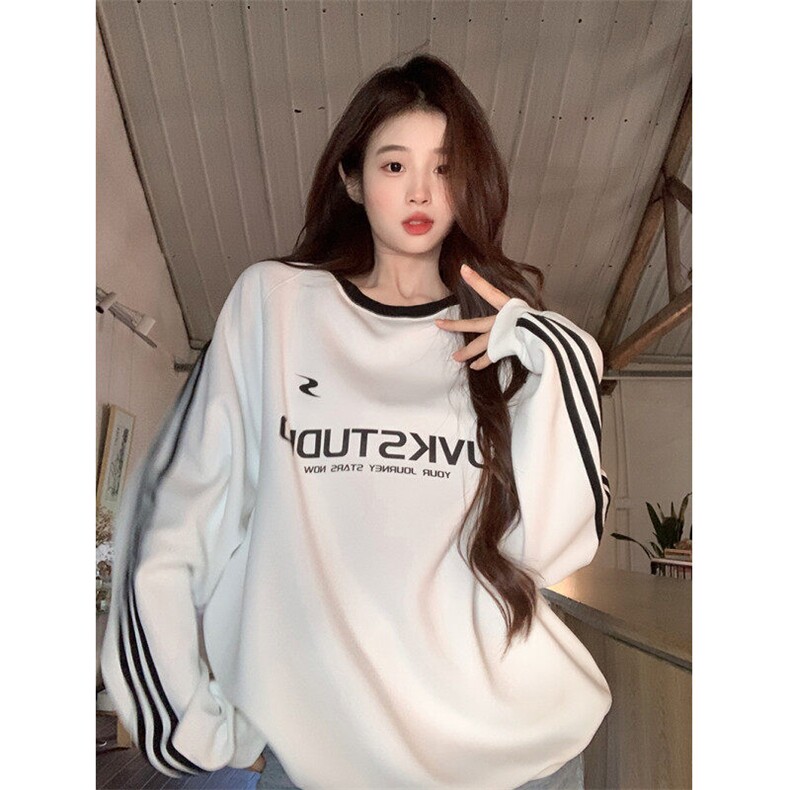 EE088-P55仿棉华棉复合春秋薄款2024条纹卫衣女装圆领上衣200斤，男装卫衣，星座911-3