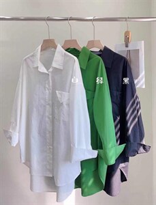 80629# 三角袋衬衫 面料： 60支仿图片